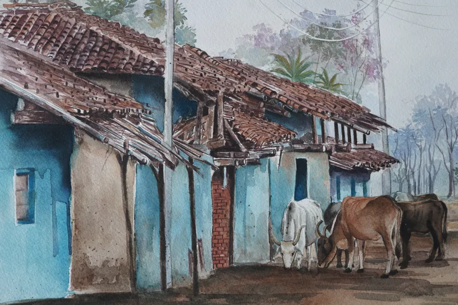 Blue houses