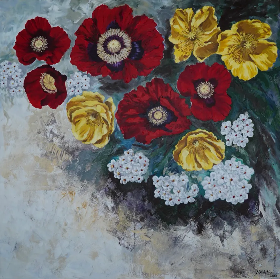 Poppies and phlox