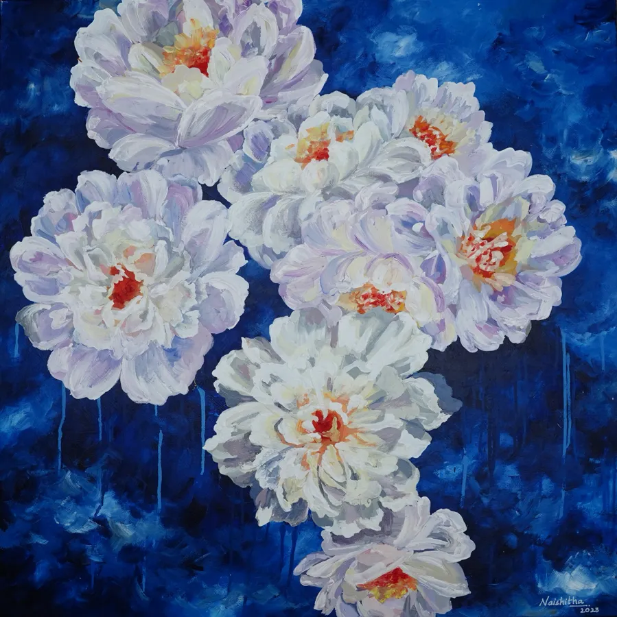 White peonies